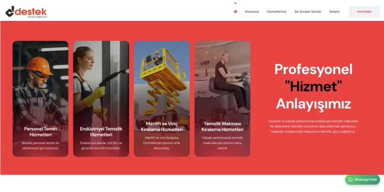 Destek Multiservis Web Sitesi