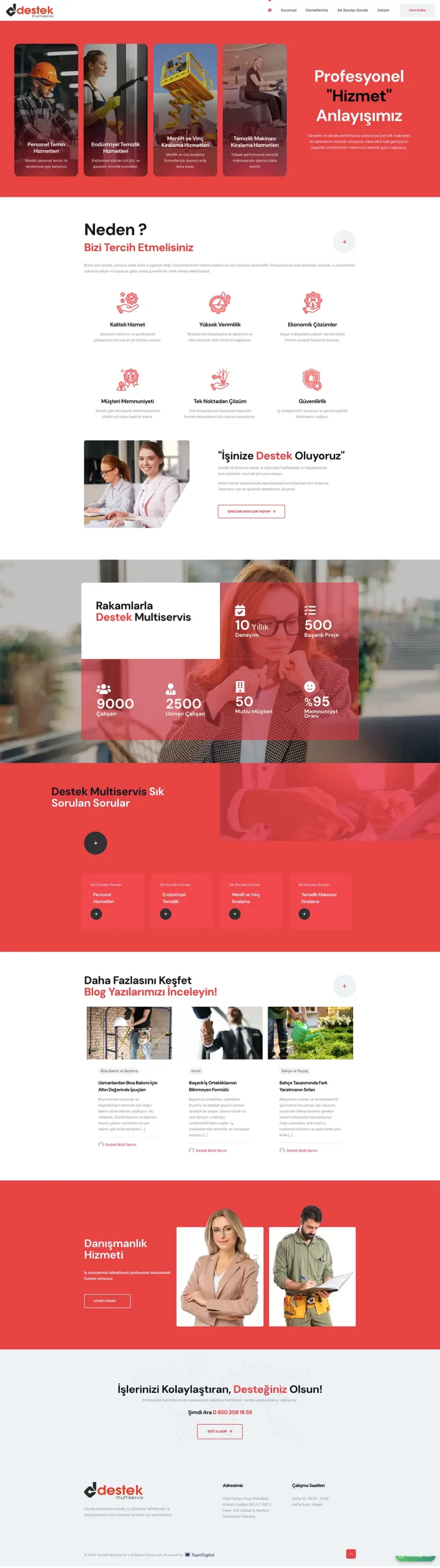 Destek Multiservis Web Sitesi 4