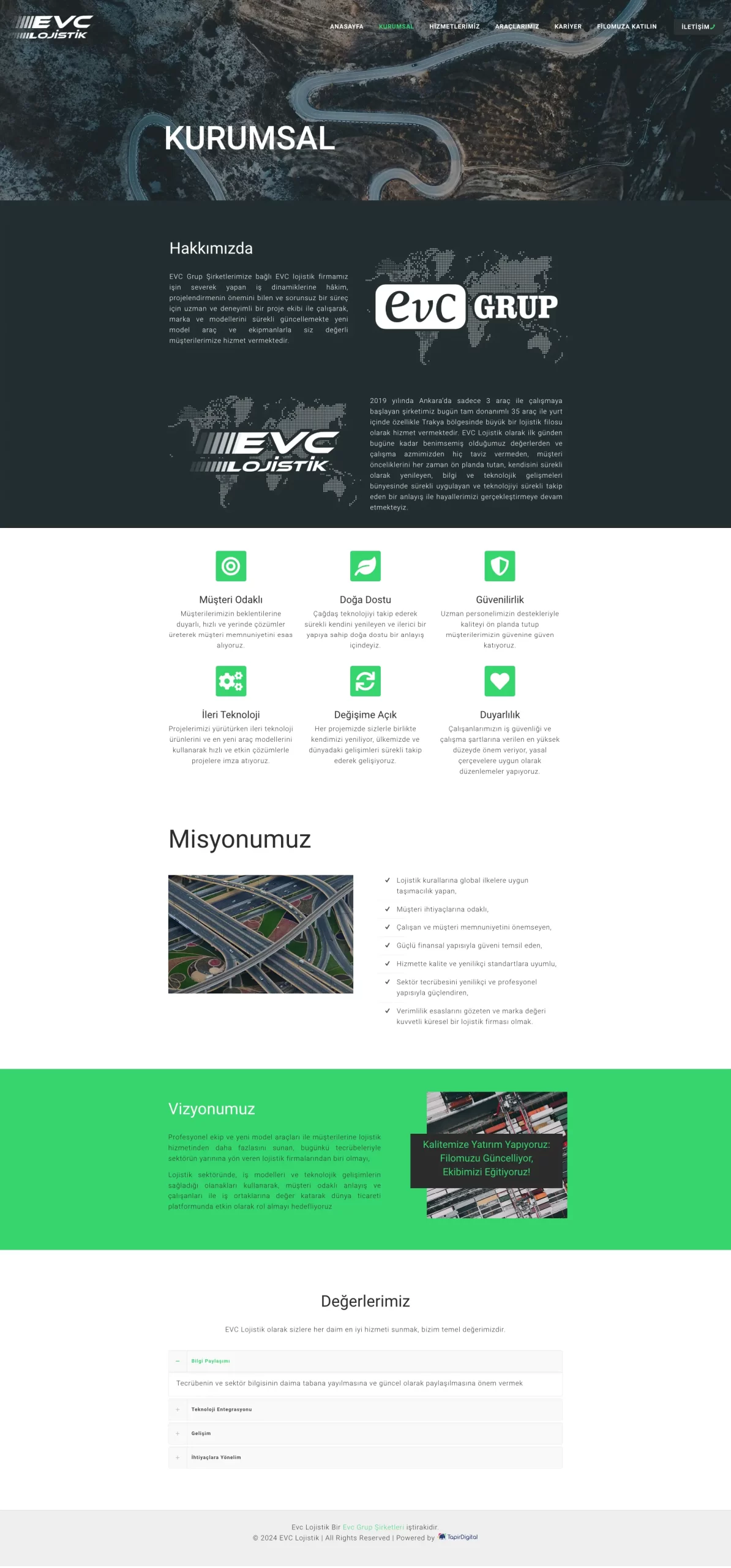 Evc Lojistik Web Sitesi 4