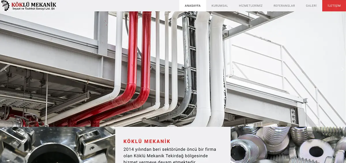 Köklü Mekanik Web Sitesi