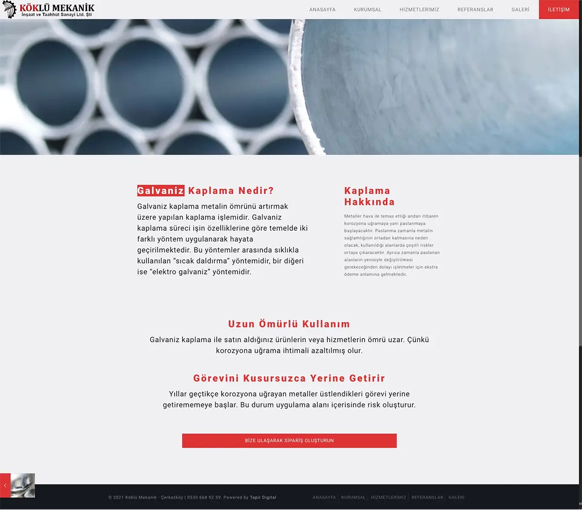 Köklü Mekanik Web Tasarım 7