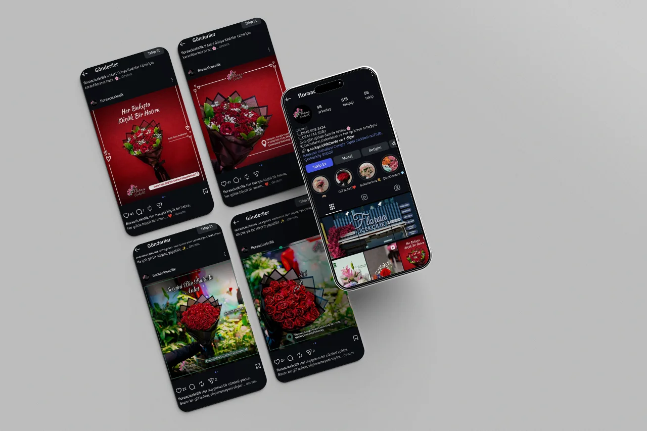 Floraa Çiçekçilik Sosyal Medya Yönetimi