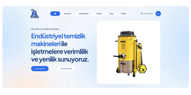 Akyüz Temizlik Makineleri Web Sitesi