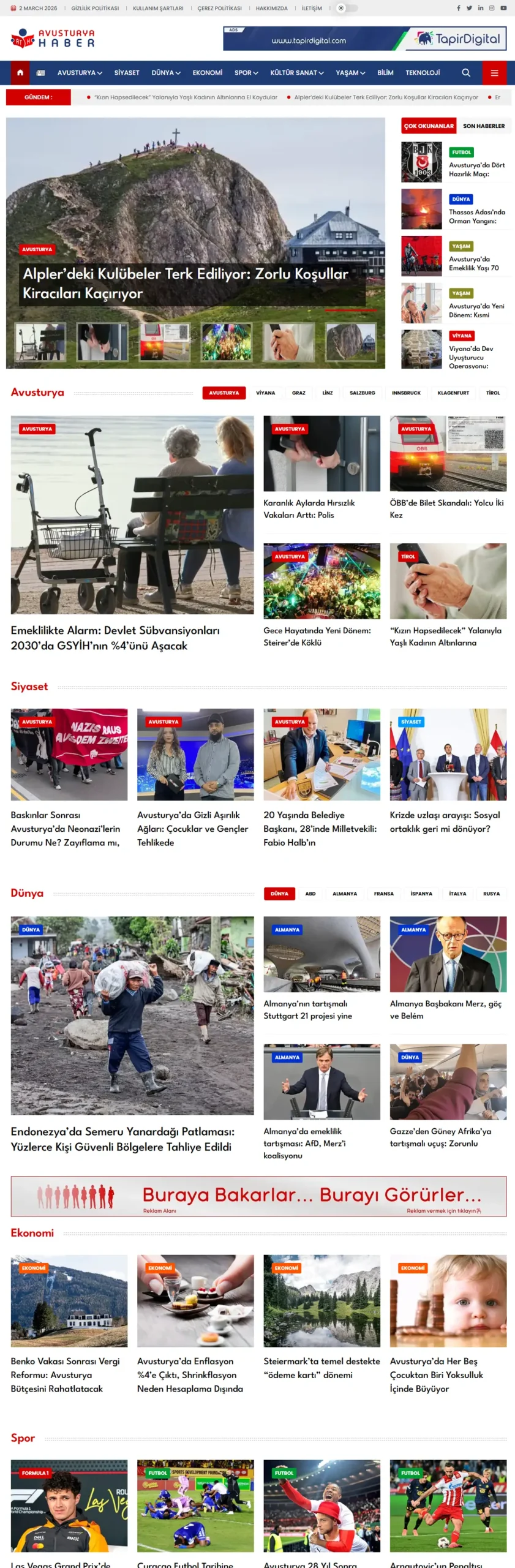 Avusturya Haber Web Tasarım Hizmeti
