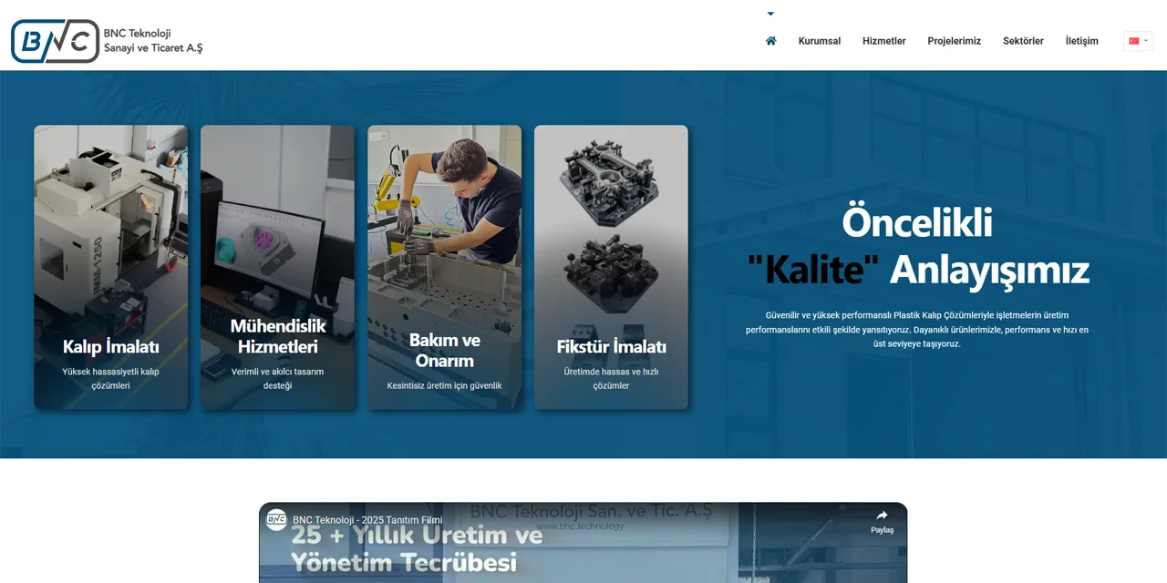 BNC Teknoloji Web Sitesi