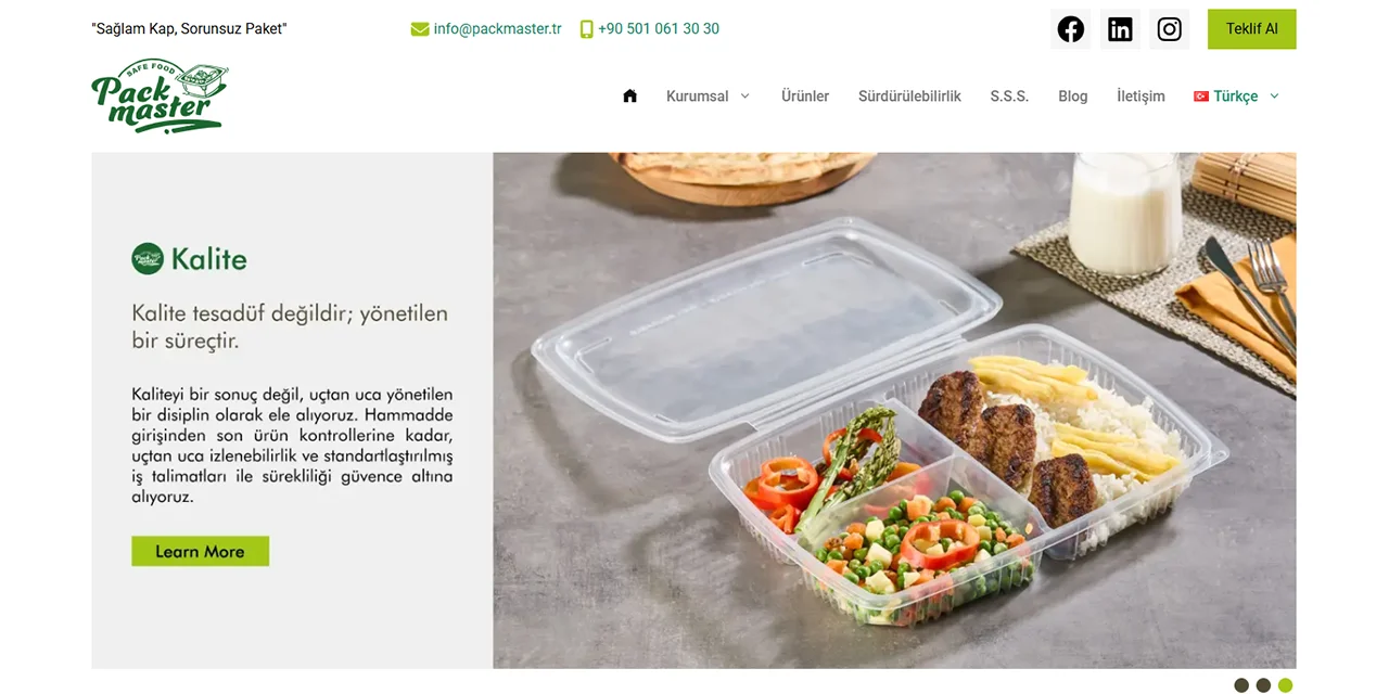 Pack Master Web Sitesi