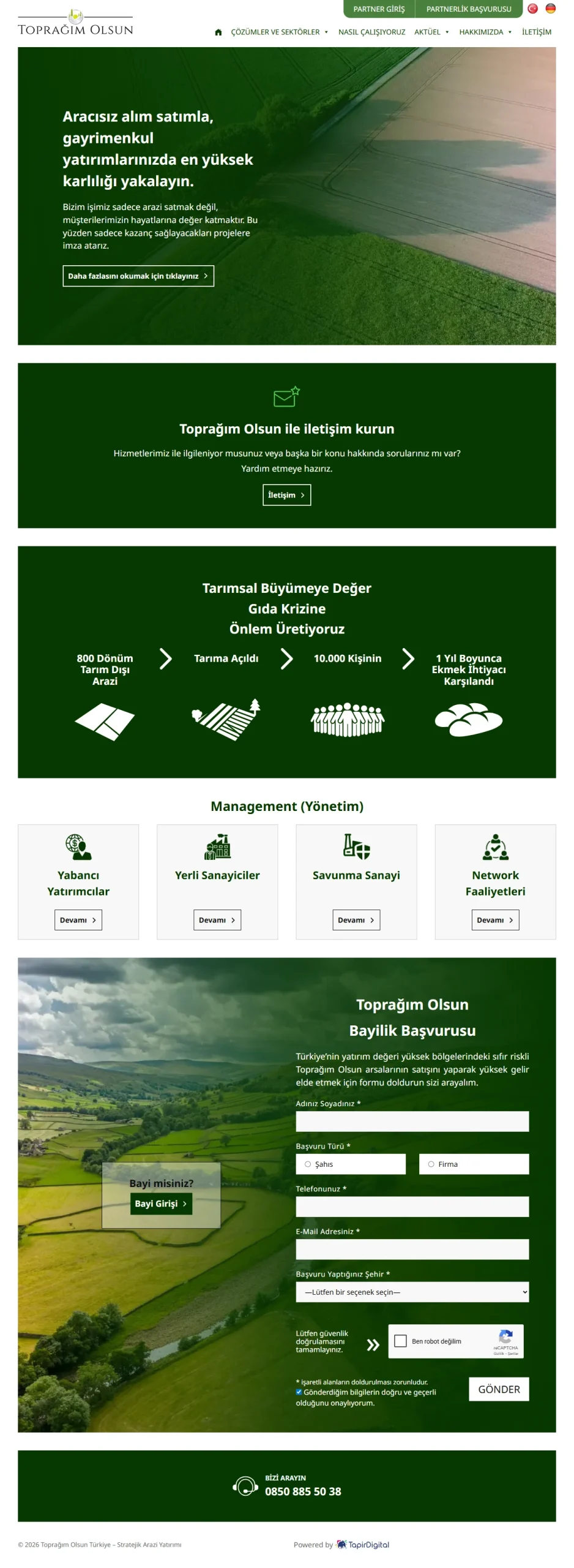 Toprağım Olsun Web Tasarım Hizmeti