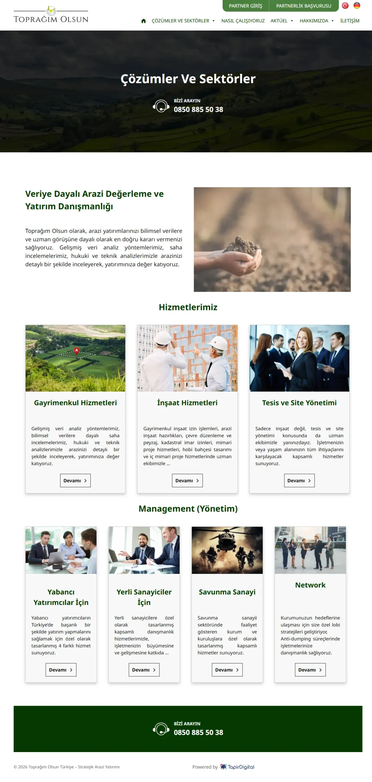 Toprağım Olsun Web Tasarım Hizmeti