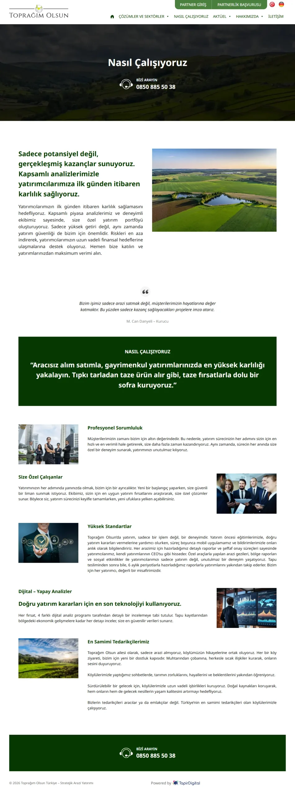 Toprağım Olsun Web Tasarım Hizmeti