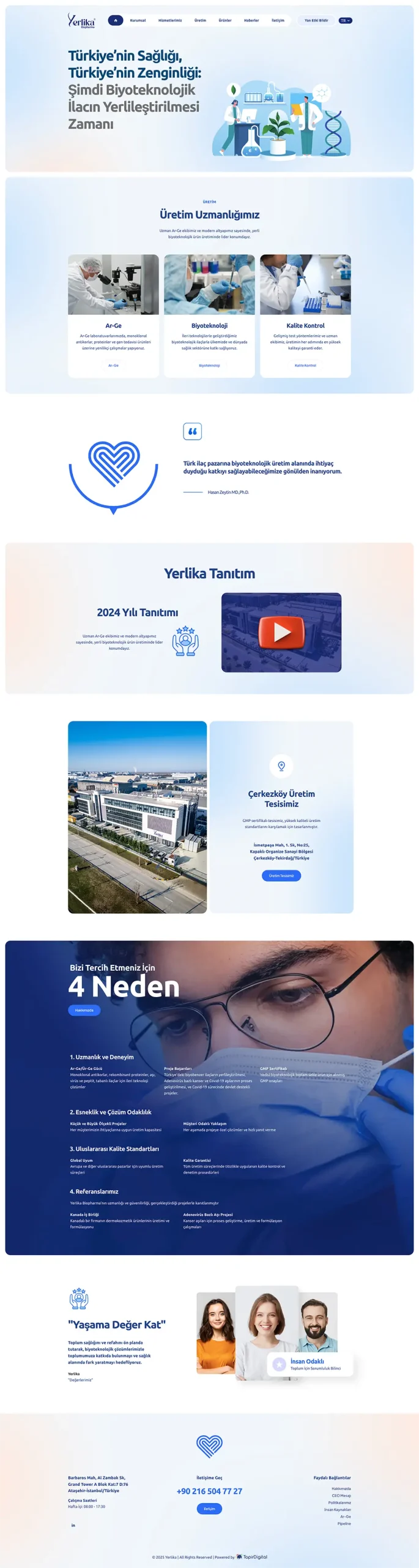 Yerlika Biopharma Web Sitesi 2
